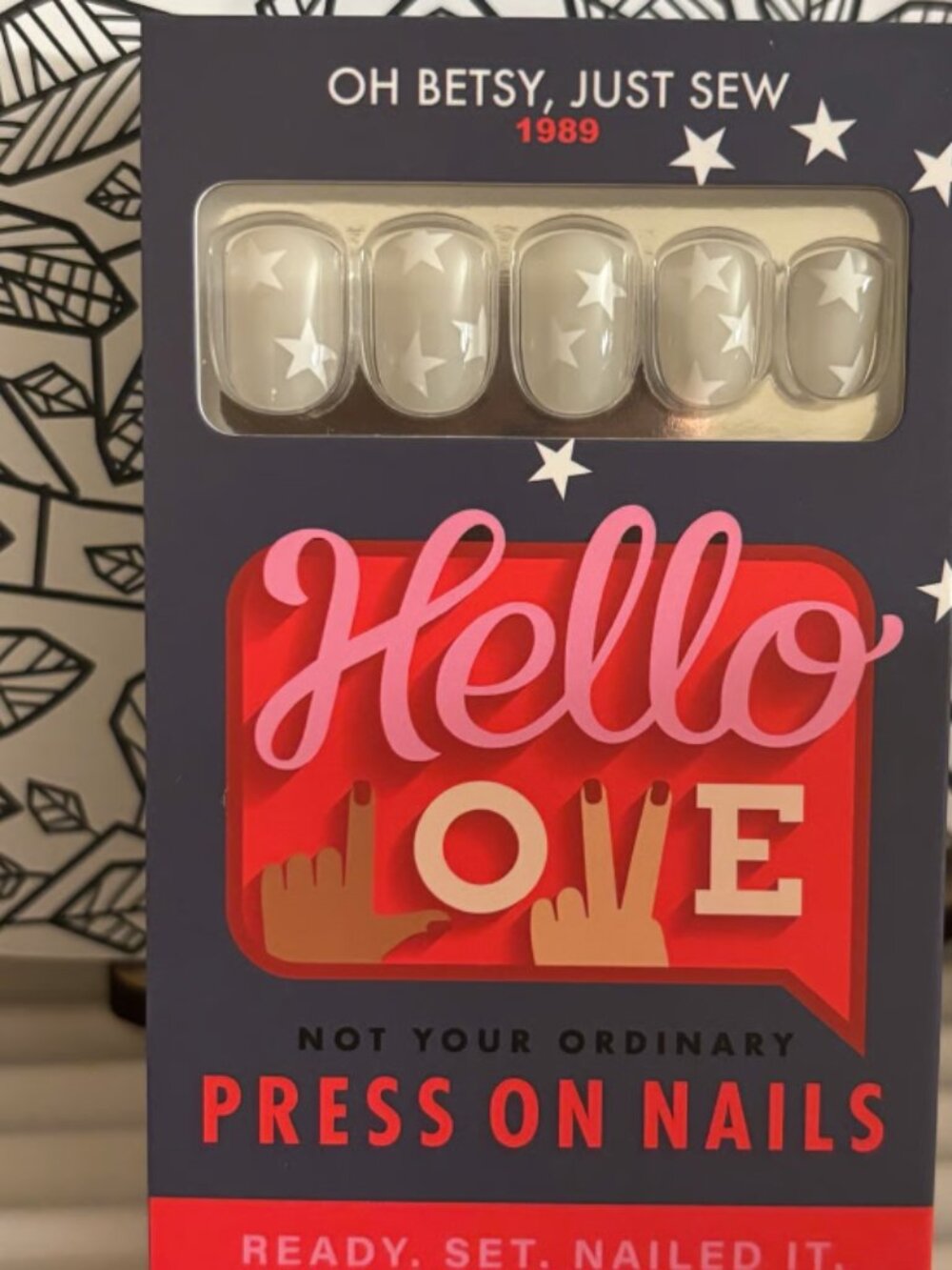 Hello Love Oh Betsy, Just Sew Press on Nails